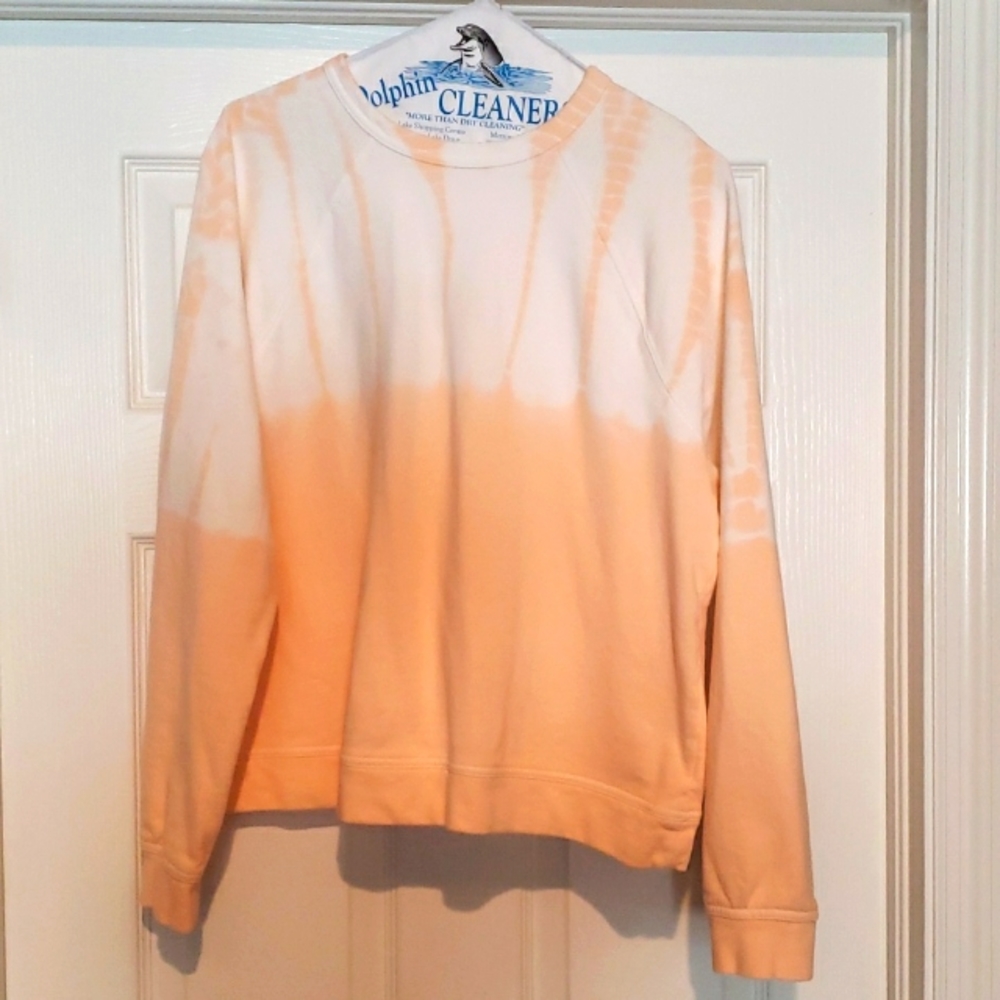 Tye-dye orange/white sweatshirt. Size small